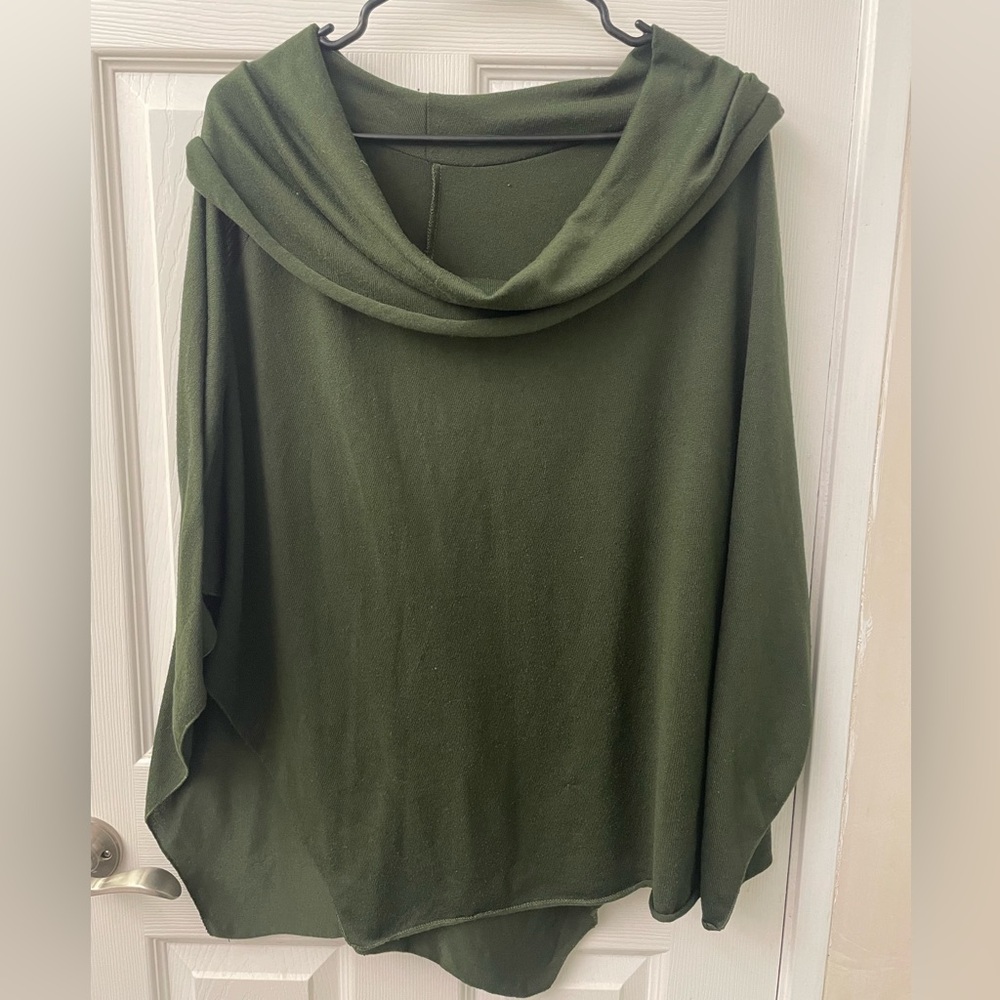 Forest green poncho
